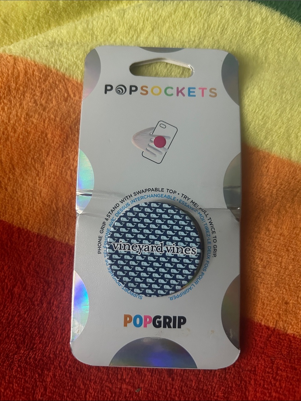 Vineyard Vines Navy Blue Whale PopSocket